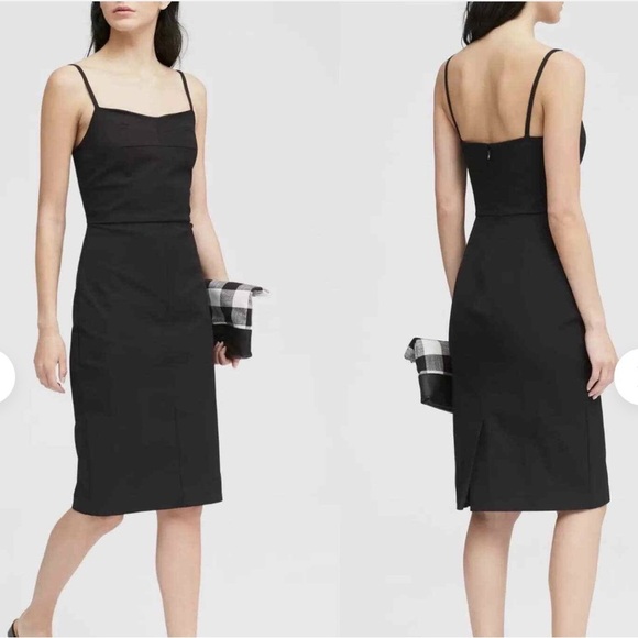 Banana Republic Women 2P Pink Strappy Bi-Stretch Cami Sheath Cocktail Dress - Picture 9 of 9